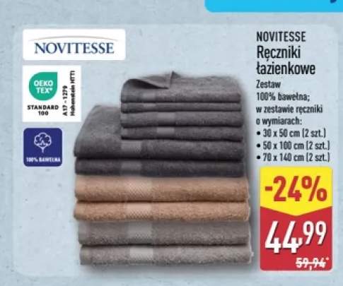 Ręczniki łazienkowe Novitesse
