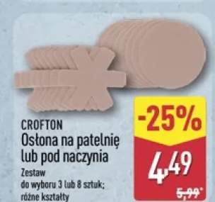 Osłona na patelnię lub pod naczynia Crofton