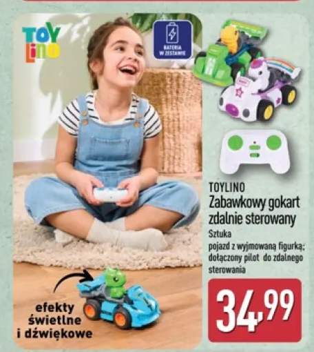 Zabawkowy gokart zdalnie sterowany TOYLINO
