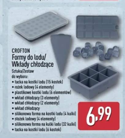 Silikonowa forma na kostki lodu 4 kulki Crofton