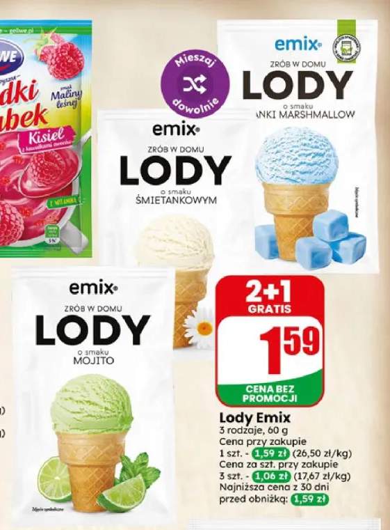 lody w proszku