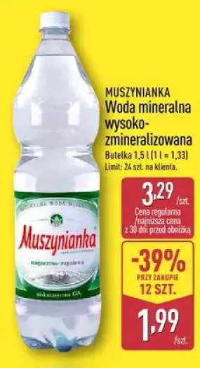 Woda mineralna wysoko-zmineralizowana Muszynianka