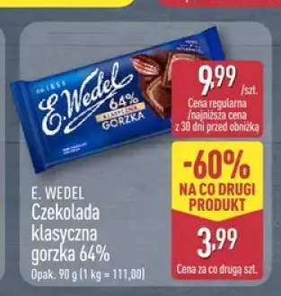 Czekolada klasyczna gorzka 64% E. Wedel