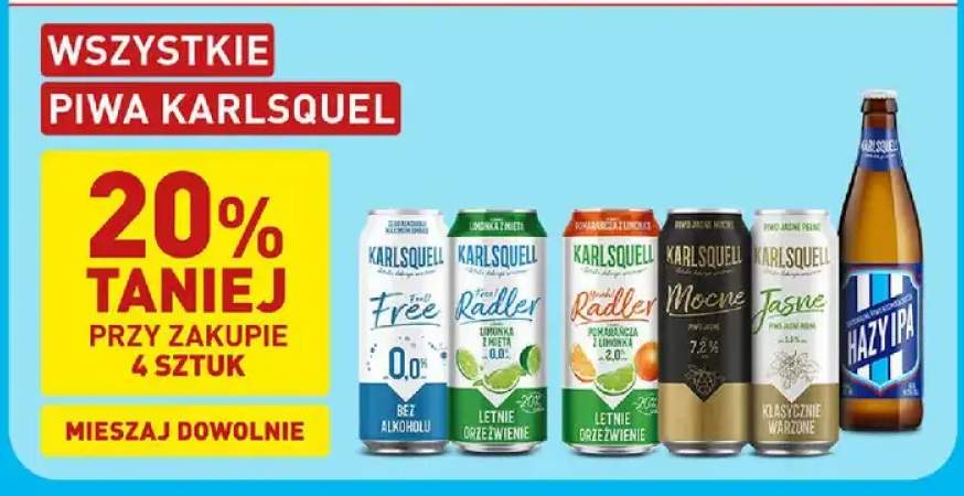 Piwo bezalkoholowe Karlsquell Radler Limonka z Miętą 0,0%