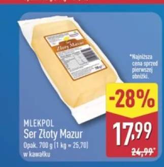 Ser Złoty Mazur w kawałku Mlekpol