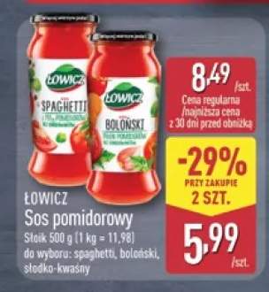 Sos pomidorowy spaghetti Łowicz +2 warianty