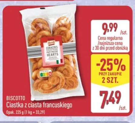Ciastka z ciasta francuskiego Biscotto