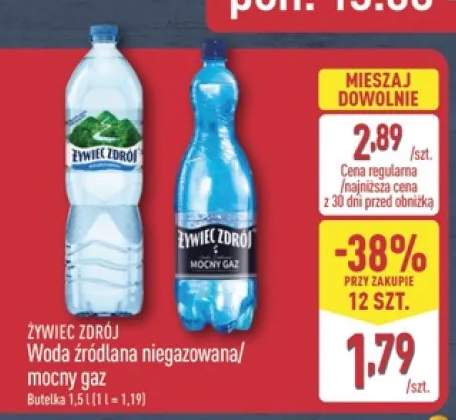 Woda źródlana niegazowana Żywiec Zdrój +1 wariant