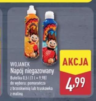 Napój niegazowany Wojanek pomarańcza z brzoskwinią +1 wariant