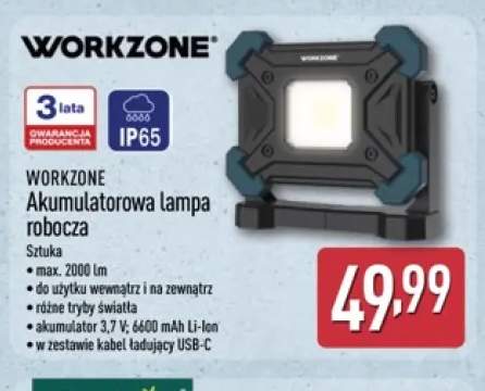Akumulatorowa lampa robocza Workzone
