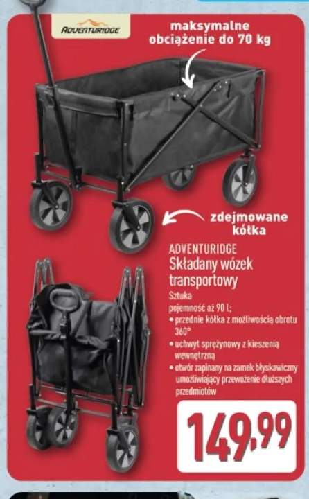 Składany wózek transportowy Adventuridge