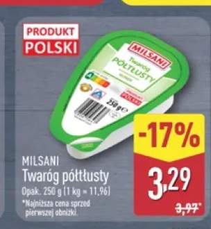Twaróg półtłusty Milsani