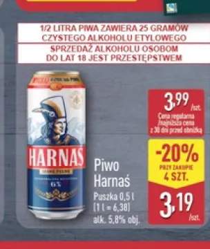 Piwo Harnaś Jasne Pełne