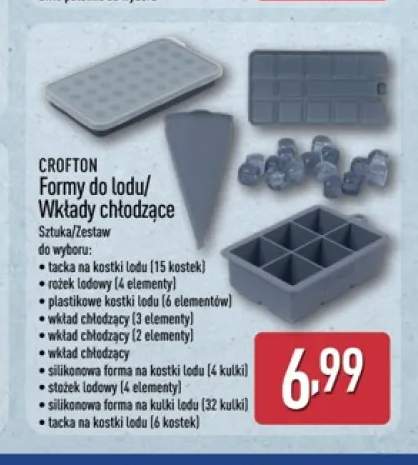 Plastikowe kostki lodu Crofton 6-pak +9 wariantów