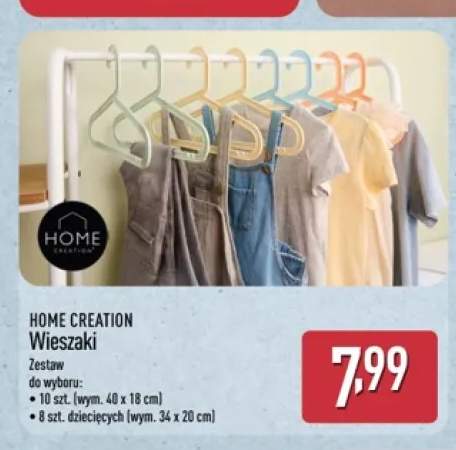 Wieszaki HOME CREATION 10-pak +1 wariant