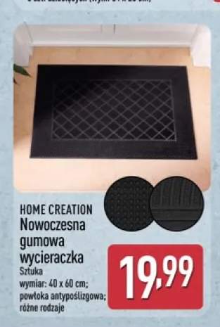 Nowoczesna gumowa wycieraczka HOME CREATION