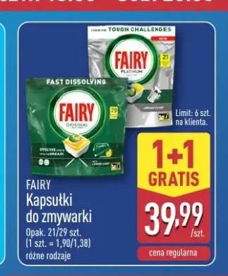 Kapsułki do zmywarki FAIRY Original +1 wariant
