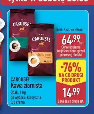 Kawa ziarnista klasyczna CAROUSEL +1 wariant