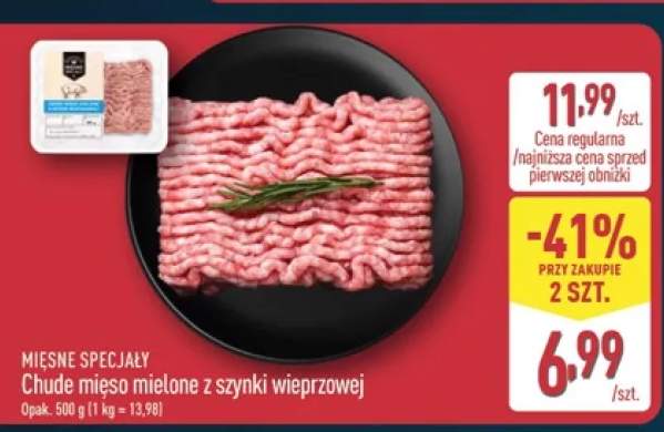 Chude mięso mielone z szynki wieprzowej Mięsne Specjały