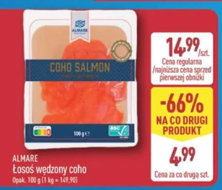 Łosoś wędzony coho Almare