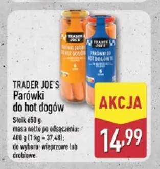 Parówki do hot dogów wieprzowe Trader Joe's +1 wariant