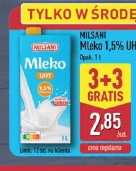 Mleko 1,5% UHT Milsani