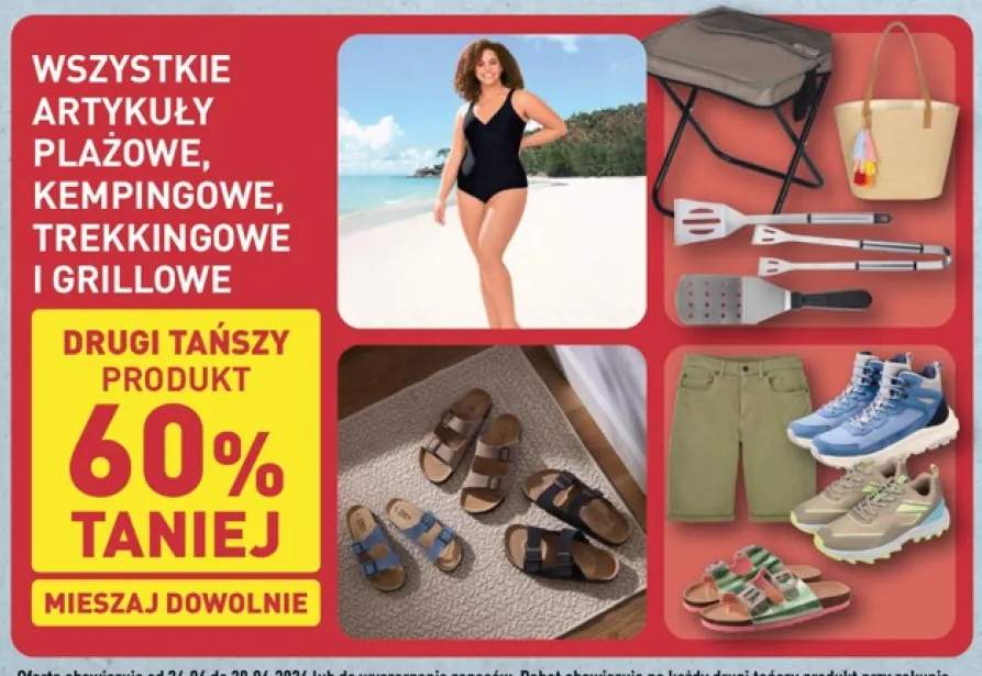 Artykuły plażowe, kempingowe, trekkingowe i grillowe +7 wariantów
