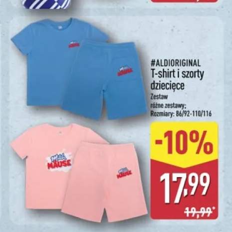 Zestaw t-shirt i szorty dziecięce ALDIoriginal