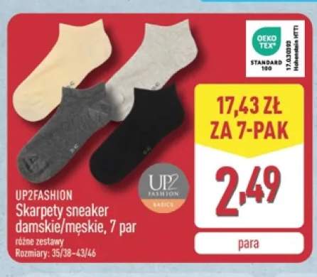 Skarpety sneaker damskie UP2FASHION 7-pak +1 wariant