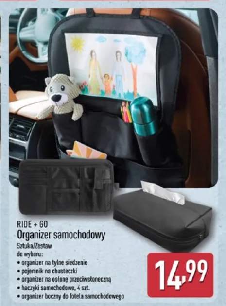 Organizer samochodowy na tylne siedzenie Ride+Go +4 warianty