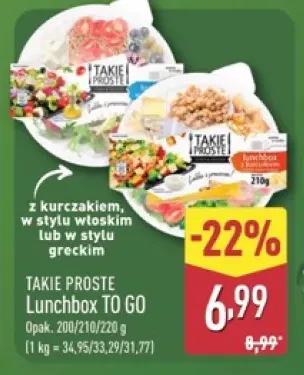 Lunchbox TO GO z kurczakiem w stylu włoskim Takie Proste +1 wariant