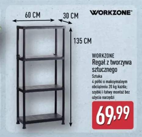 Regał z tworzywa sztucznego Workzone