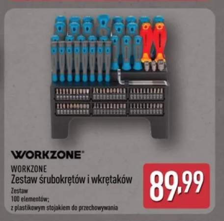 Zestaw śrubokrętów i wkrętaków Workzone