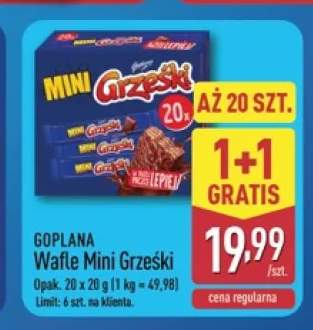 Wafle Mini Grześki Goplana 20-pak 20 g