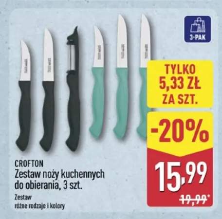 Zestaw noży kuchennych do obierania Crofton