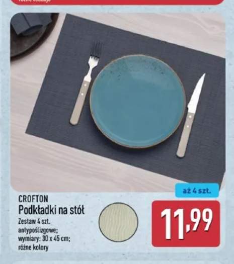 Podkładki na stół Crofton 4-pak
