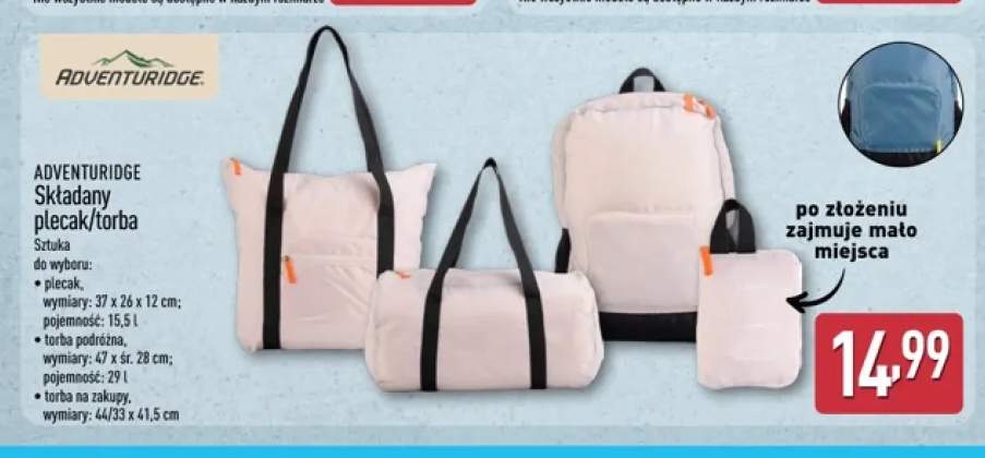 Składany plecak ADVENTURIDGE 15,5 l +2 warianty