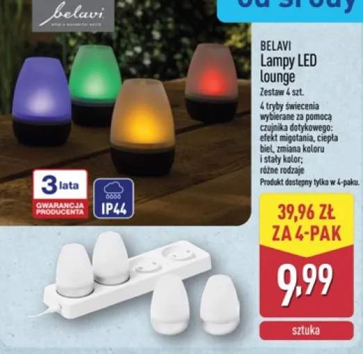 Lampy LED lounge Belavi 4-pak