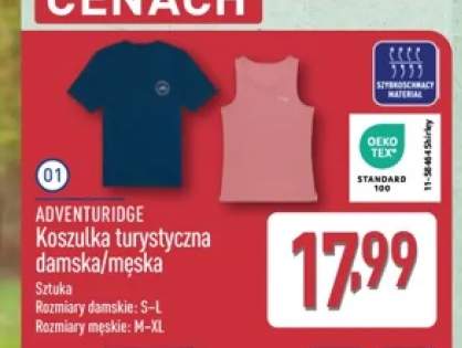 Koszulka turystyczna damska Adventuridge +1 wariant