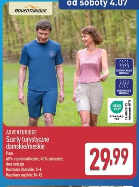 Szorty turystyczne damskie Adventuridge +1 wariant
