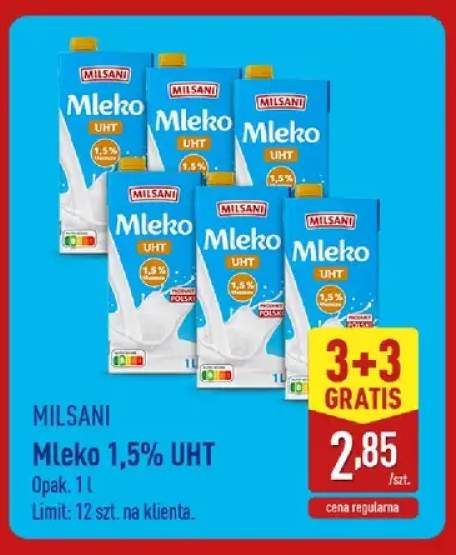 Mleko 1,5% UHT Milsani