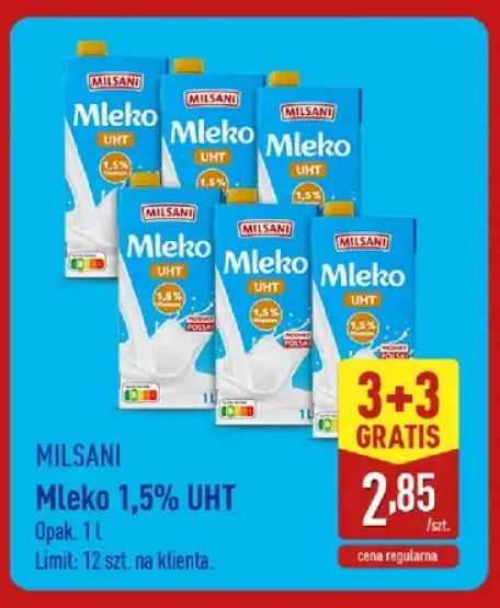 Mleko 1,5% UHT Milsani