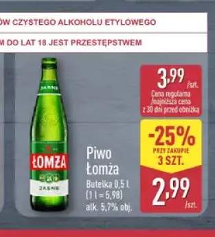Piwo Łomża Jasne