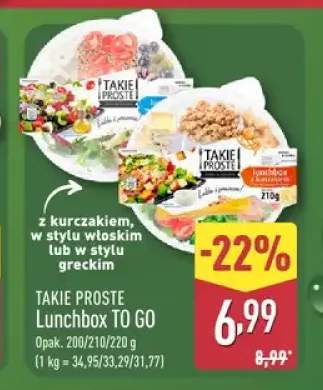 Lunchbox TO GO Takie Proste z kurczakiem w stylu włoskim +1 wariant