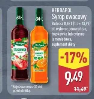 Syrop owocowy Herbapol truskawka +2 warianty