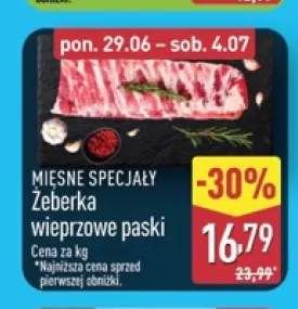 Żeberka wieprzowe paski Mięsne Specjały