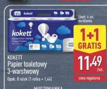 Papier toaletowy 3-warstwowy Kokett 8-pak