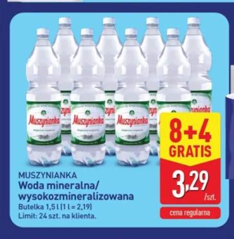 Woda mineralna wysokozmineralizowana Muszynianka