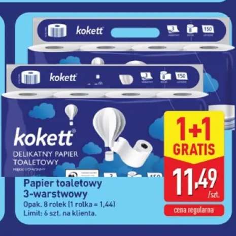 Papier toaletowy 3-warstwowy Kokett
