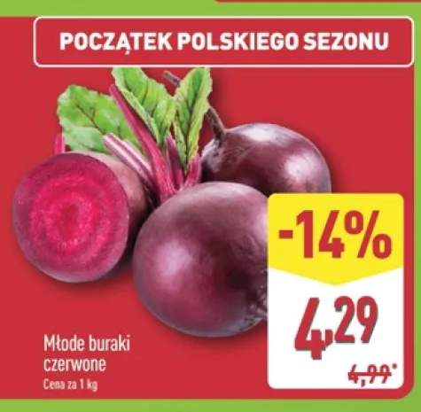 Buraki czerwone młode